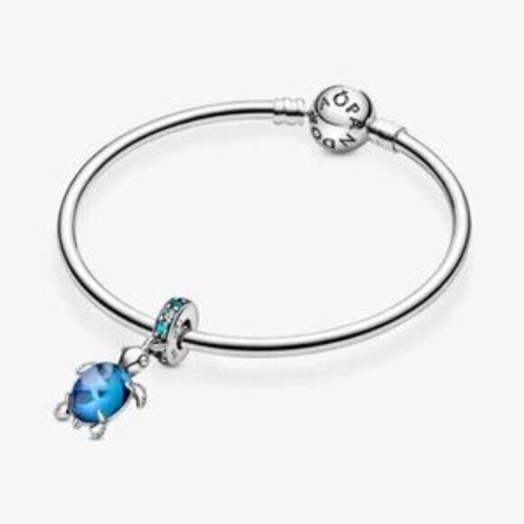 Pandora Murano Glass Sea Turtle Dangle Charm - Picture 4 of 5